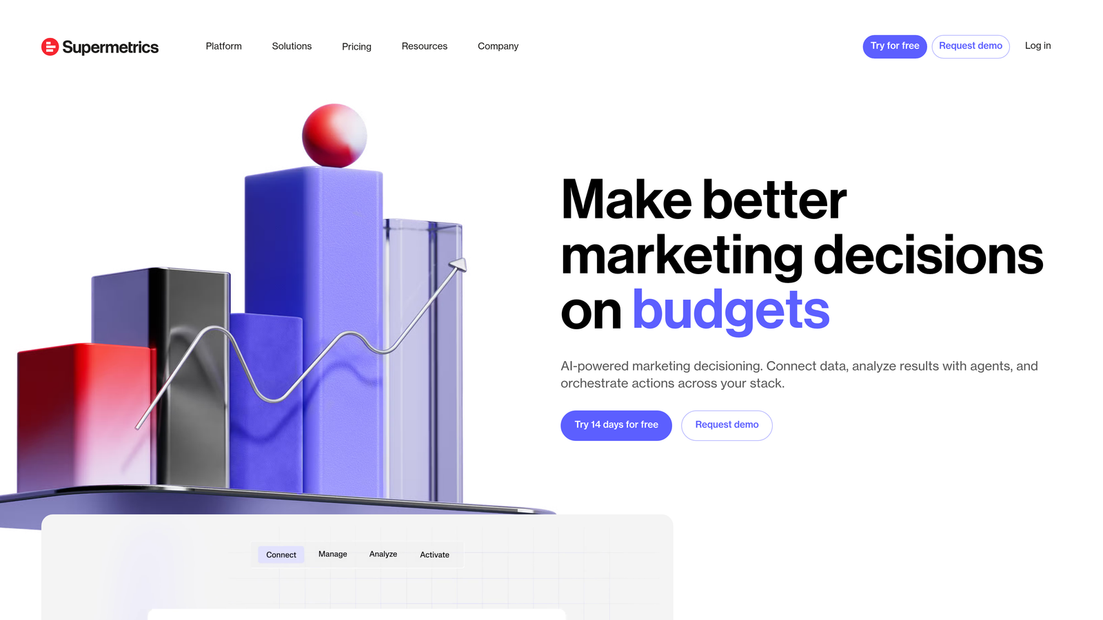 Screenshot of Supermetrics website