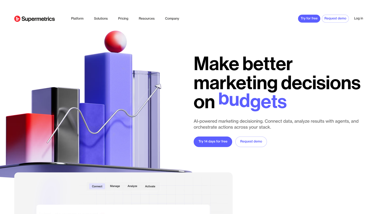 Screenshot of Supermetrics website