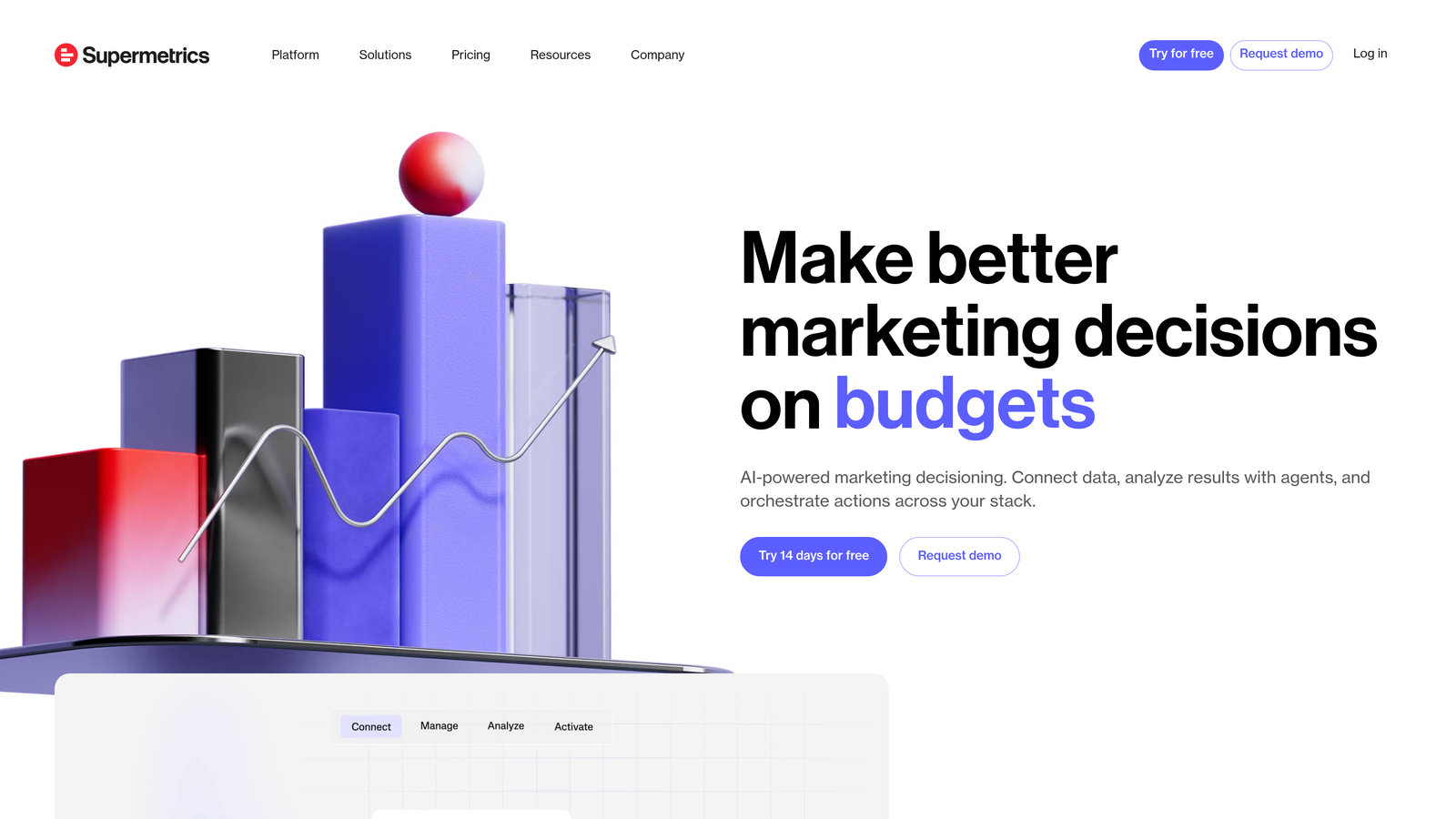 Screenshot of Supermetrics website