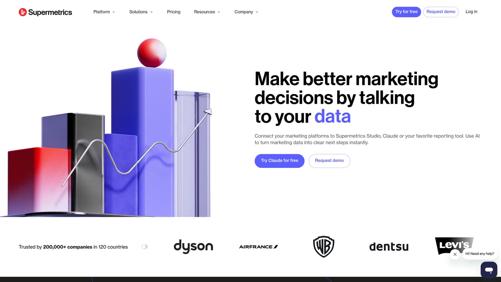 Screenshot of Supermetrics website
