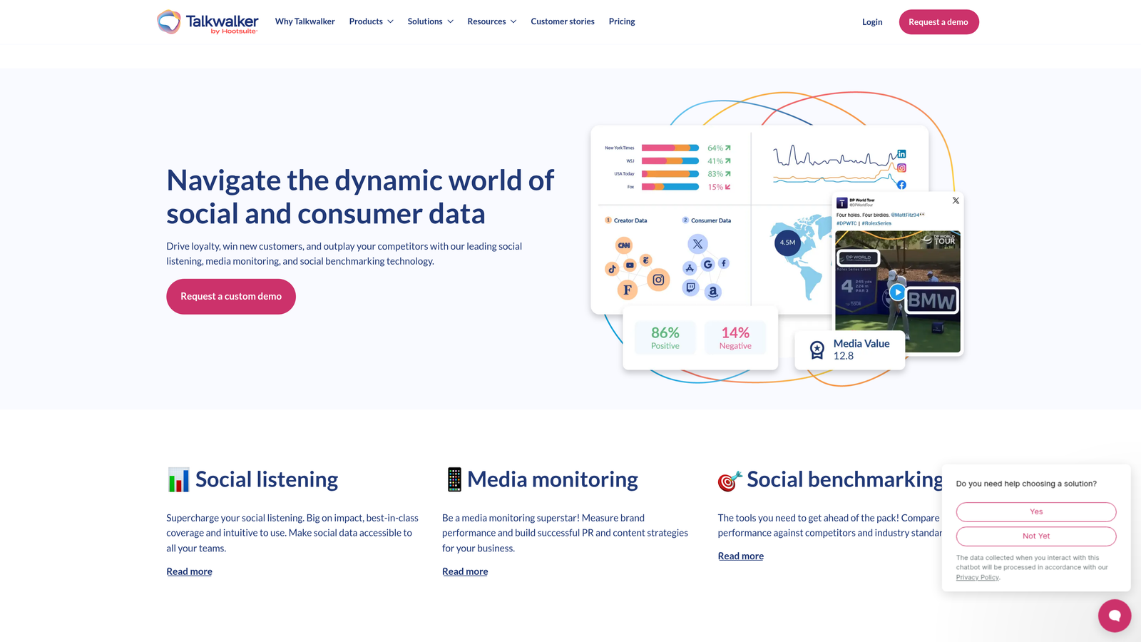Screenshot of Talkwalker website