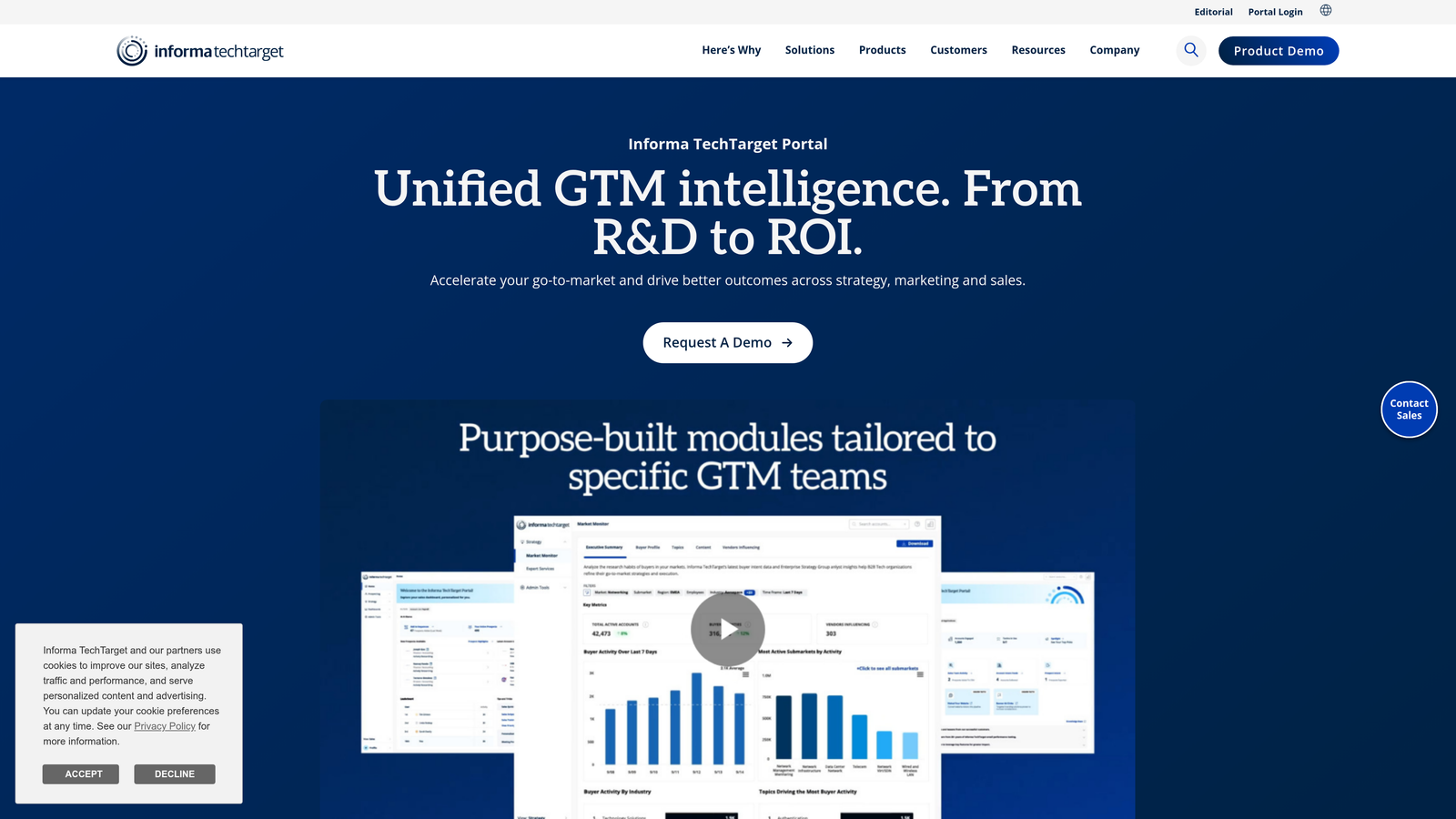 Screenshot of TechTarget Priority Engine website