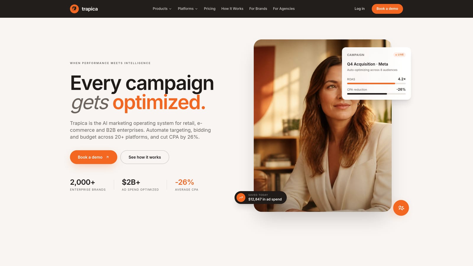 Screenshot of Trapica website