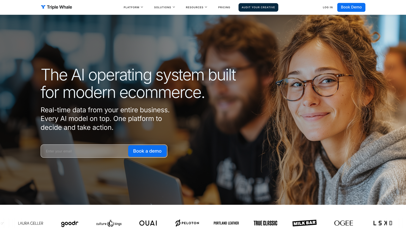 Screenshot of Triple Whale website