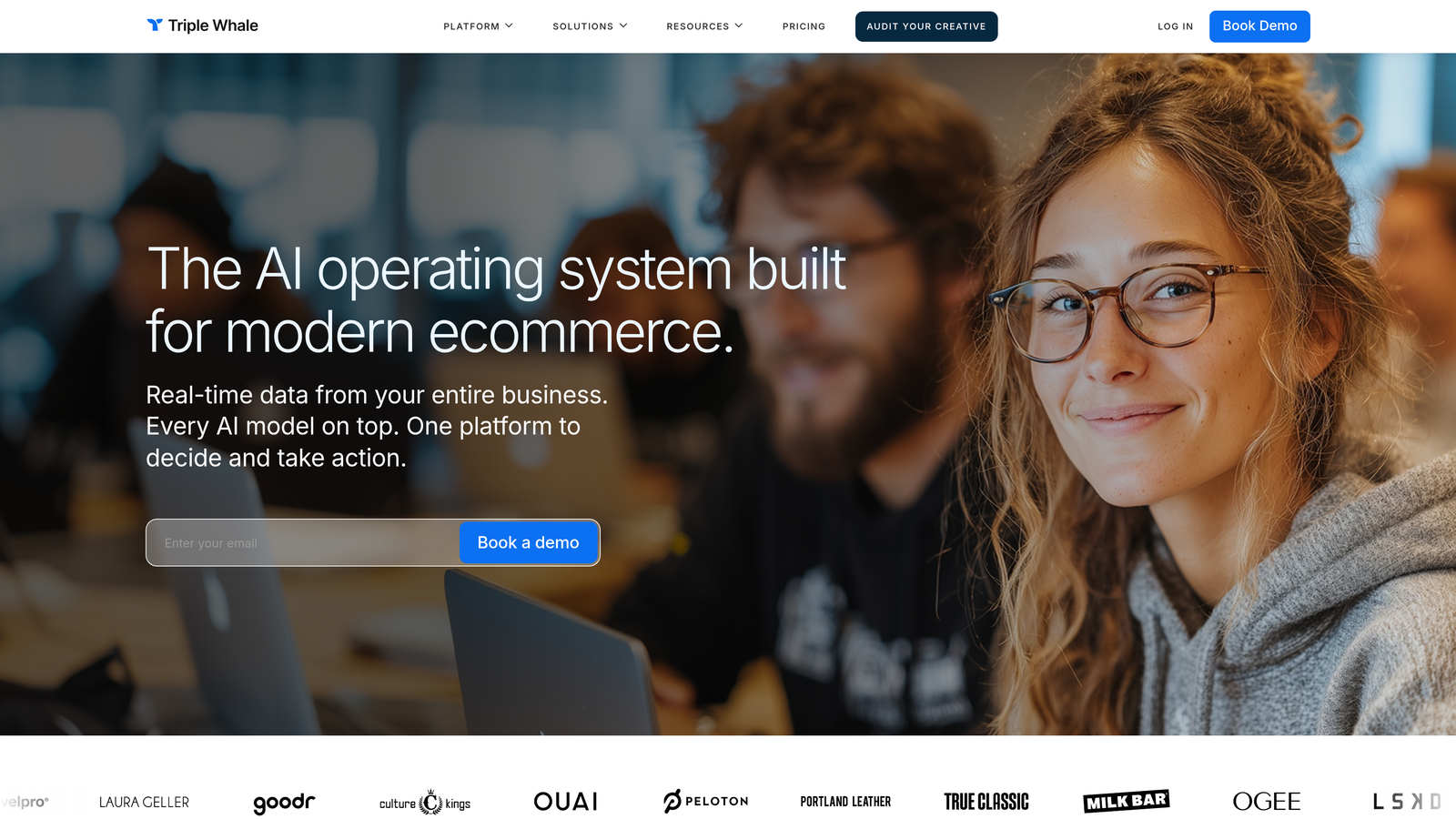 Screenshot of Triple Whale website
