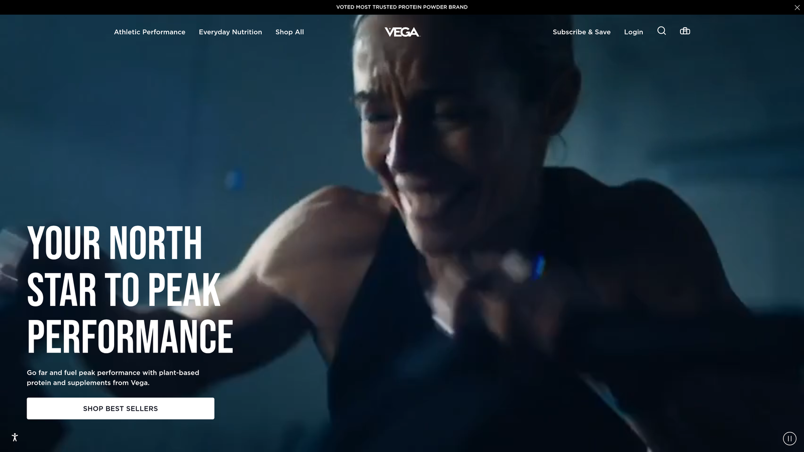 Screenshot of Vega Sport Premium Protein website
