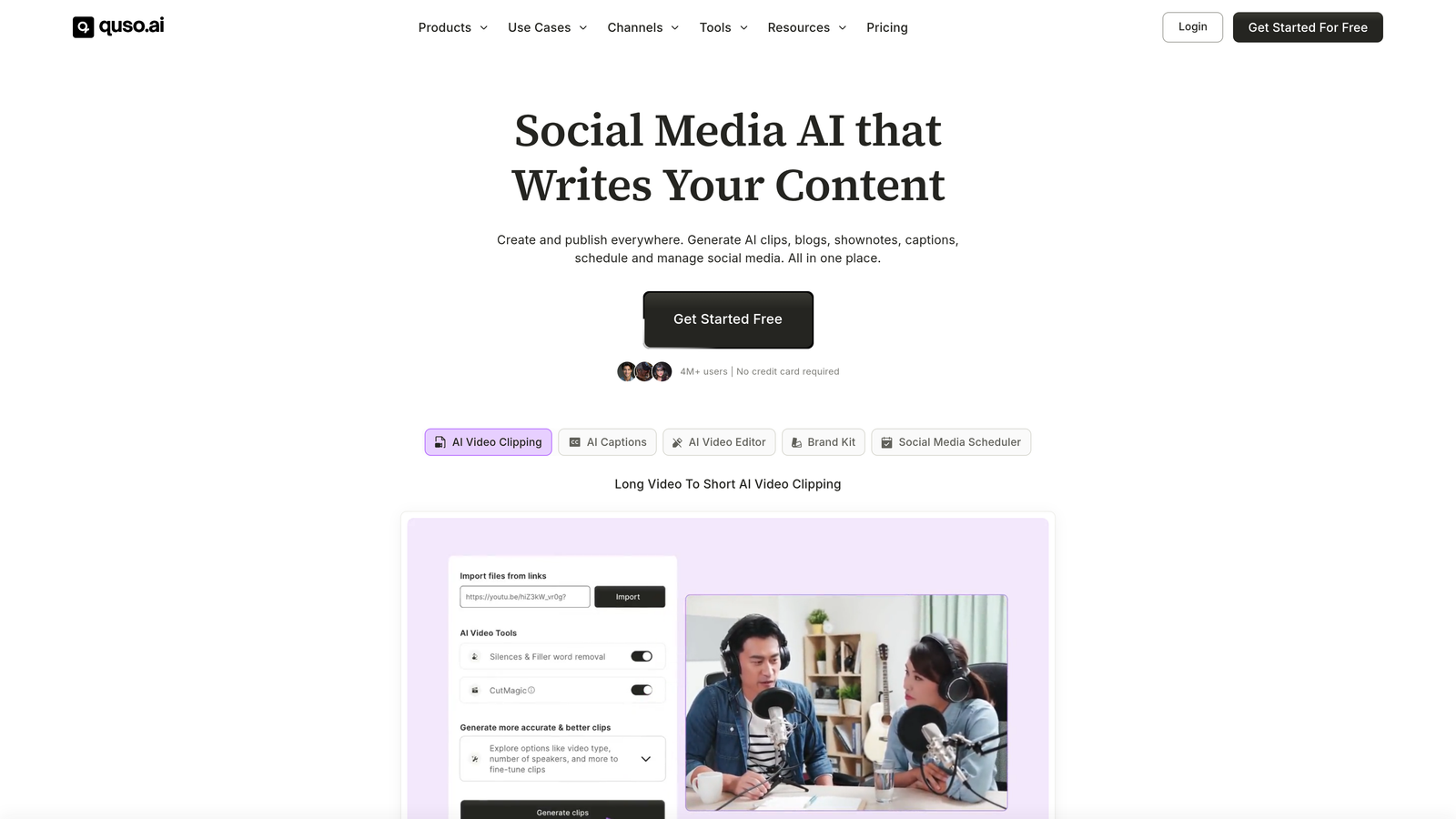 Screenshot of Vidyo AI website