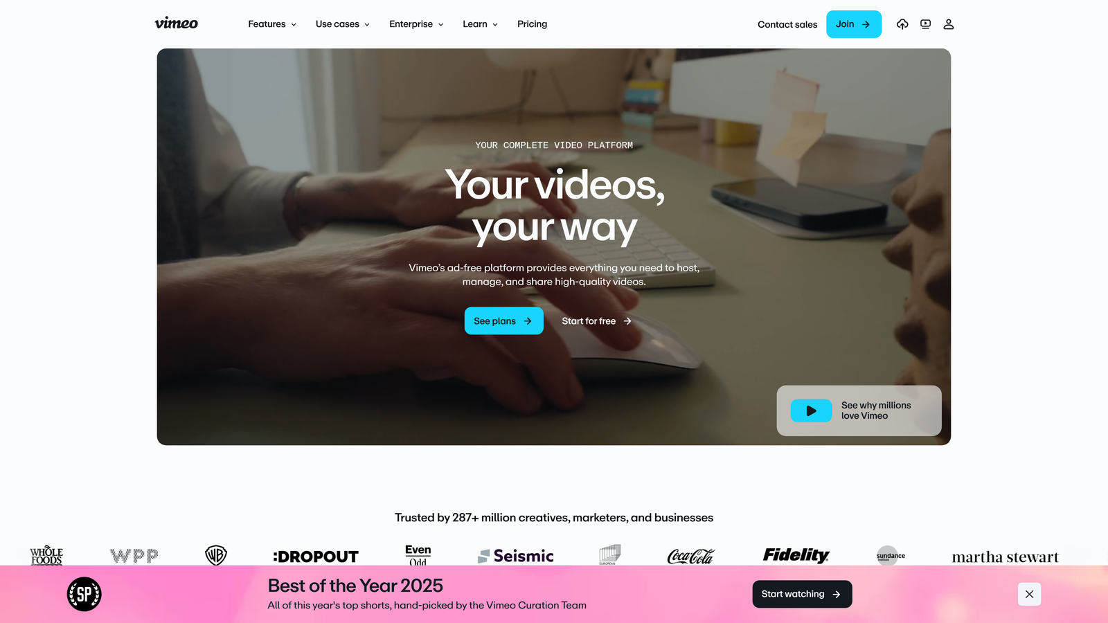 Vimeo Livestream dashboard