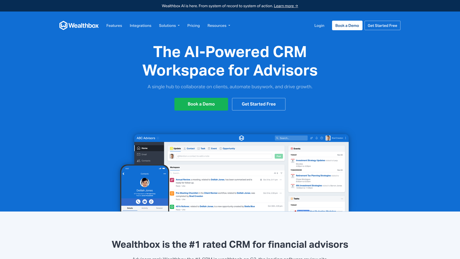 Screenshot of Wealthbox Forms website