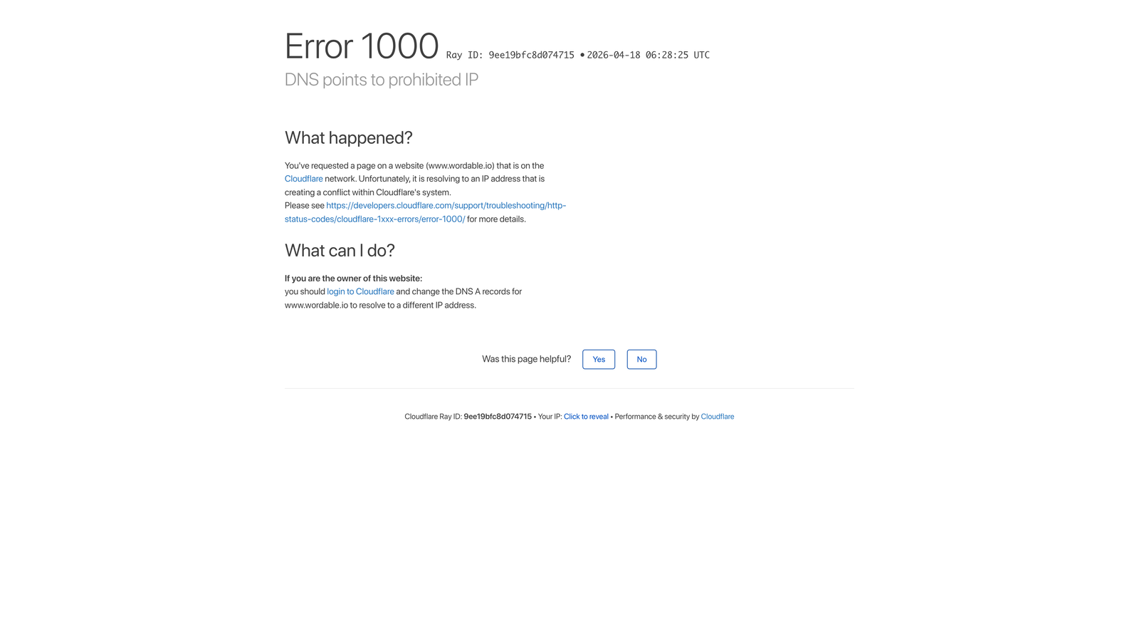 Screenshot of Wordable website