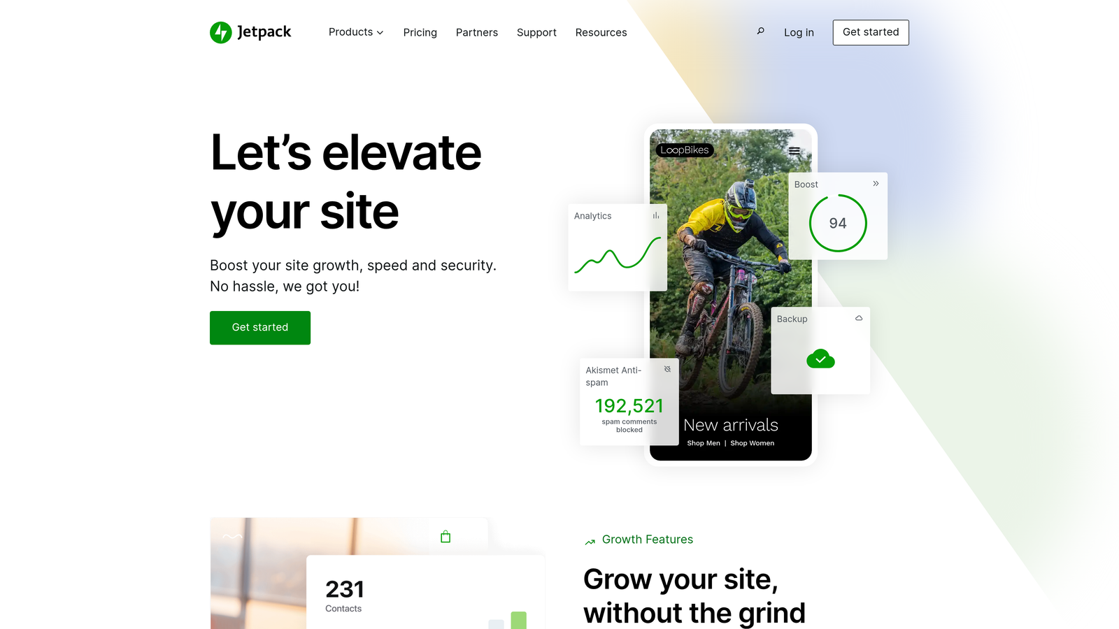 Screenshot of WordPress Jetpack website