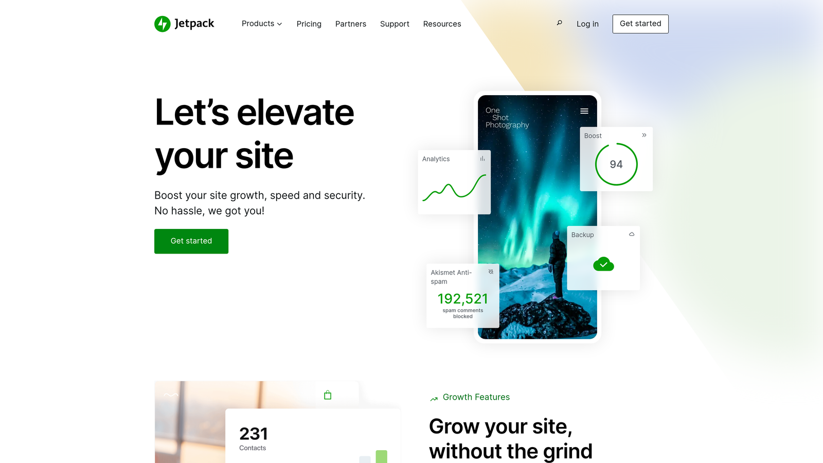 Screenshot of WordPress Jetpack website