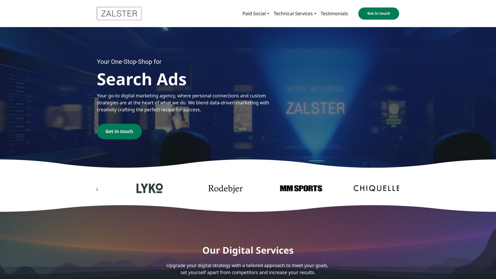 Screenshot of Zalster website