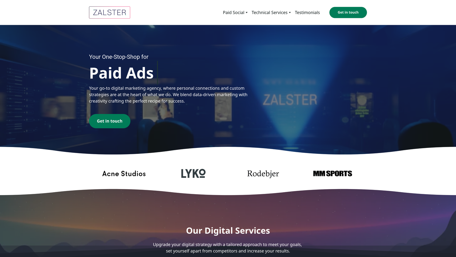 Screenshot of Zalster website