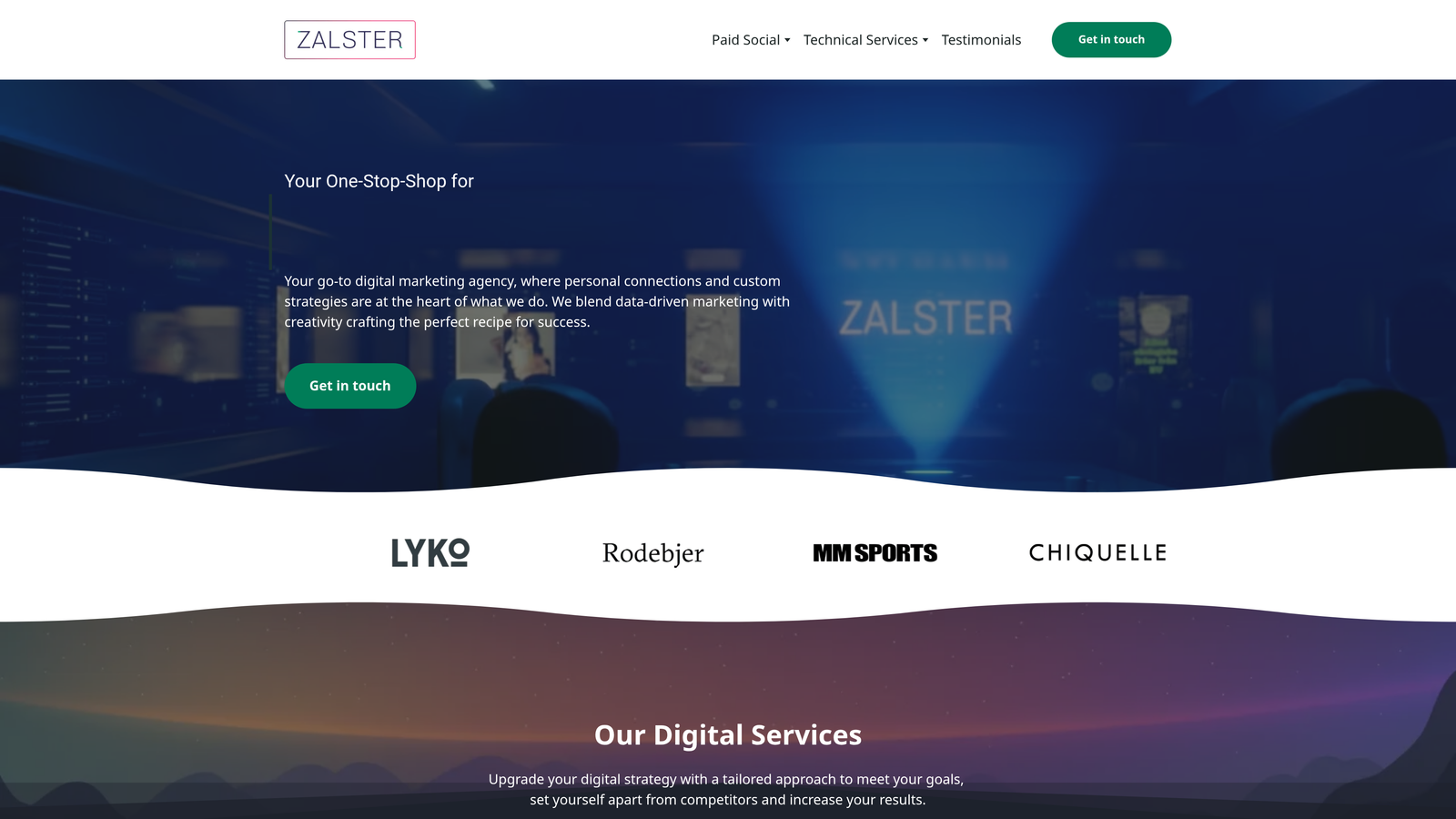 Screenshot of Zalster website