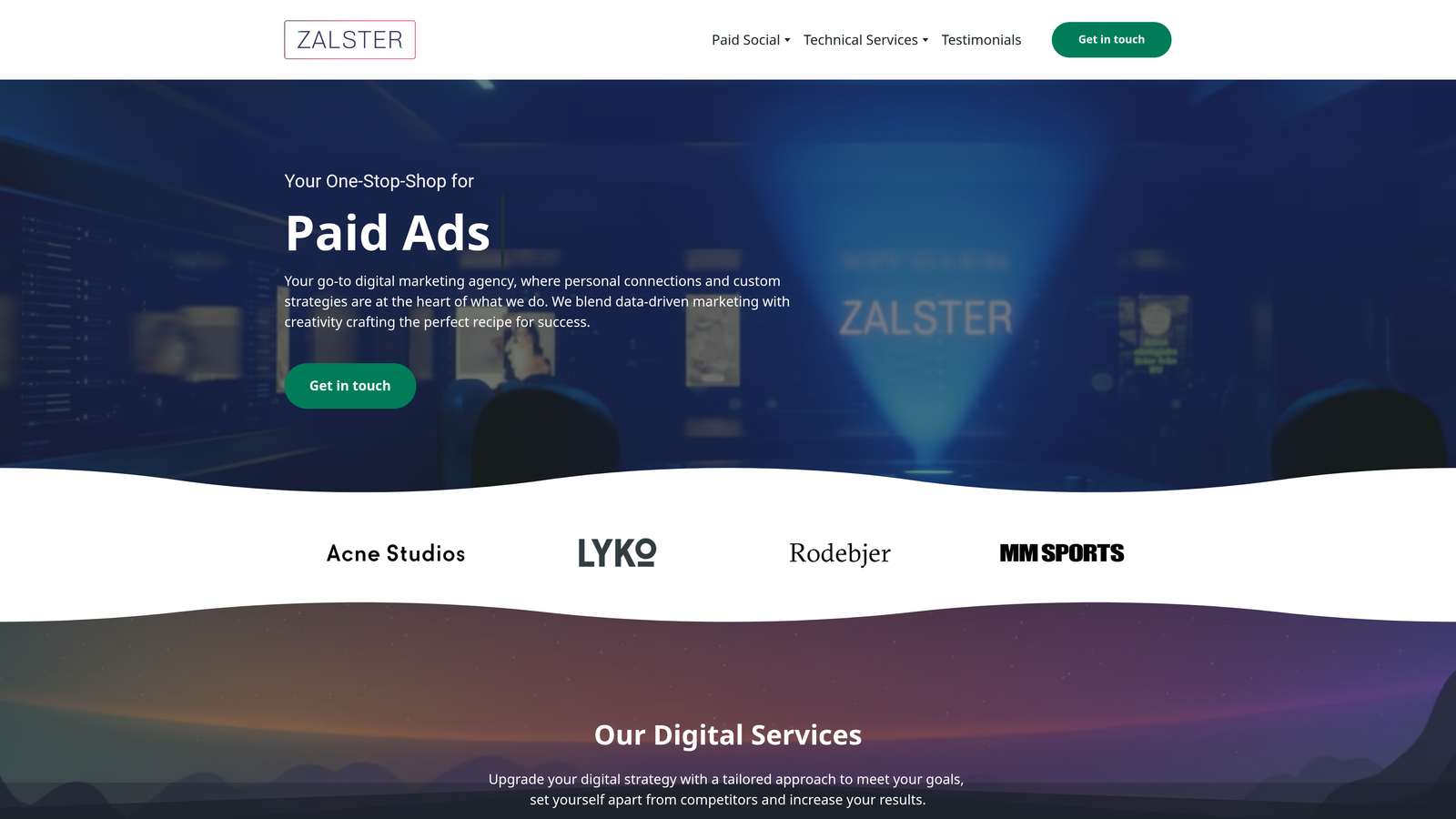 Screenshot of Zalster website