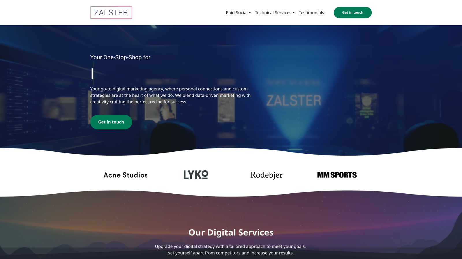 Screenshot of Zalster website