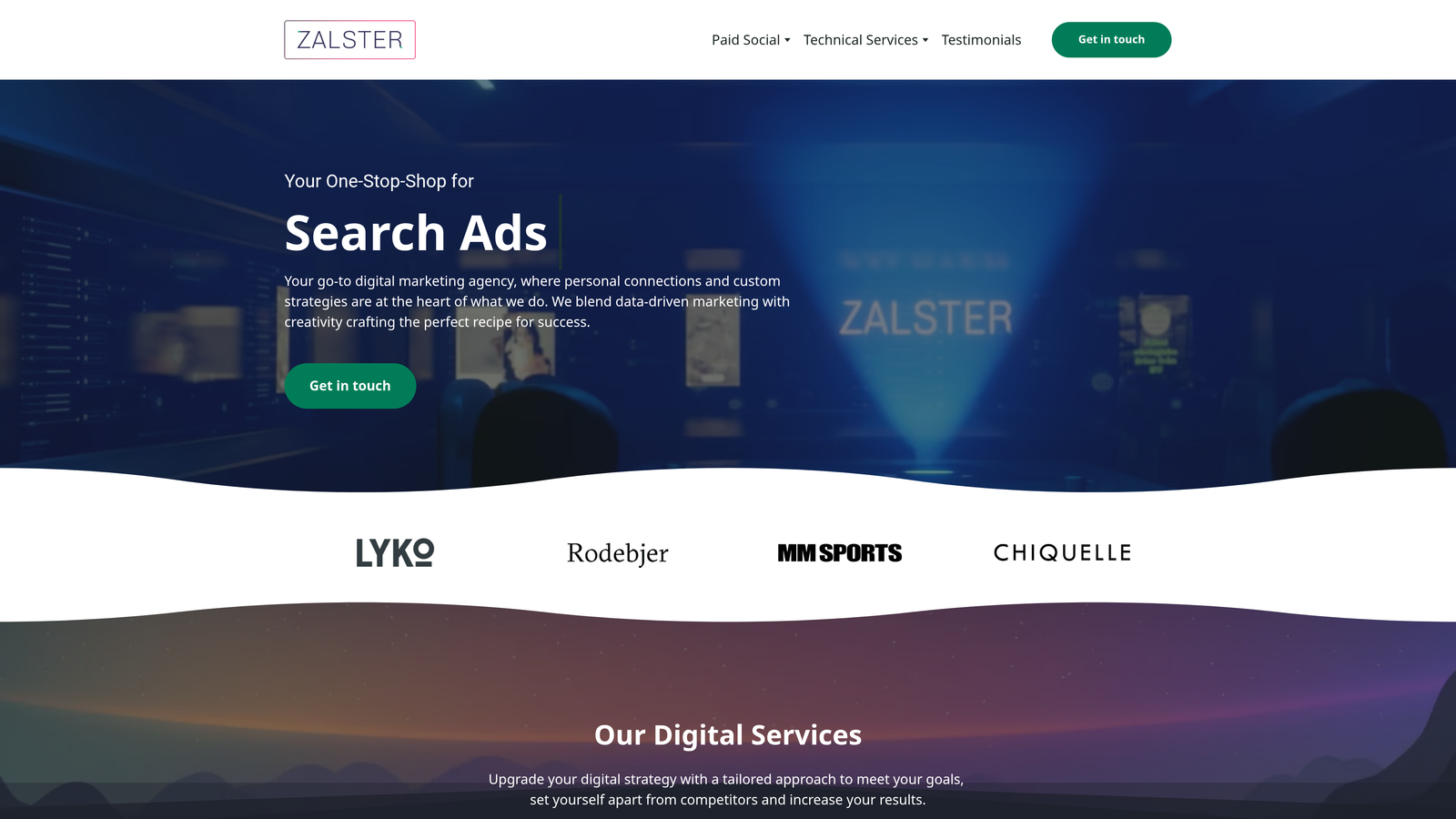 Screenshot of Zalster website