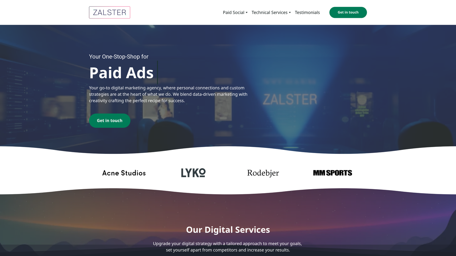 Screenshot of Zalster website