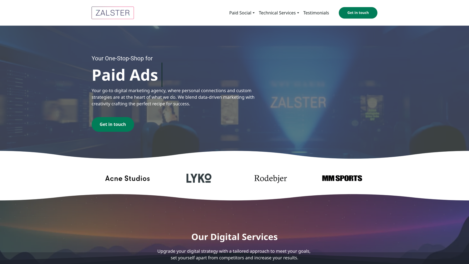 Screenshot of Zalster website