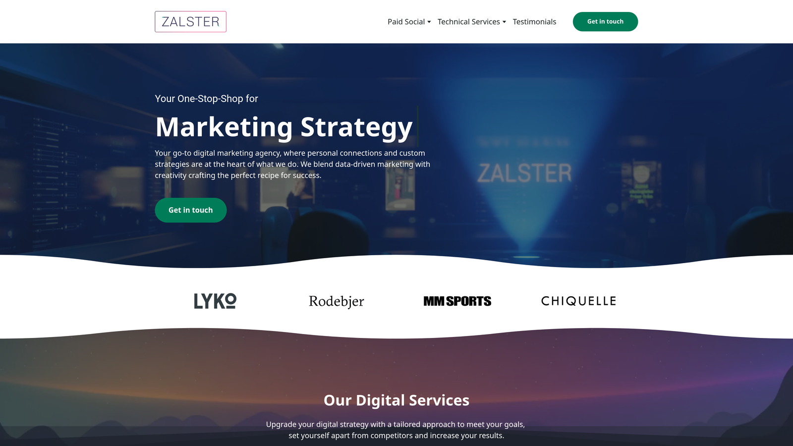 Screenshot of Zalster website