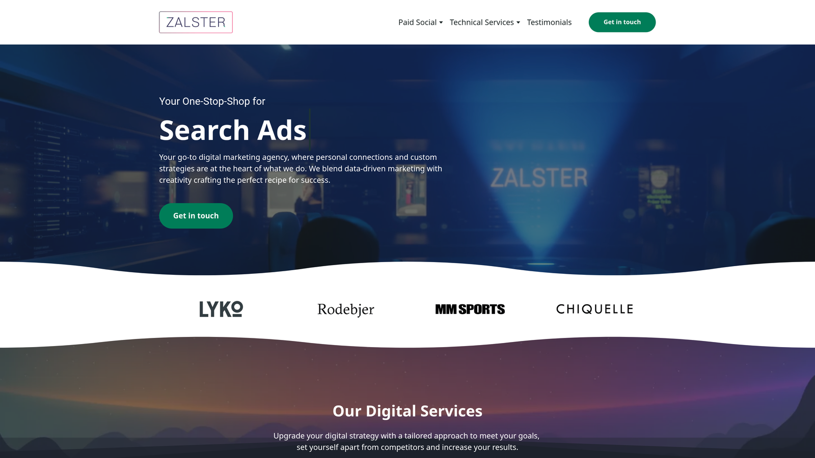 Screenshot of Zalster website