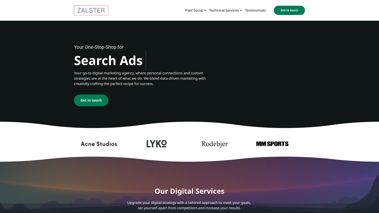 Screenshot of Zalster website