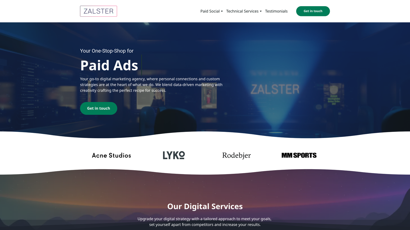 Screenshot of Zalster website