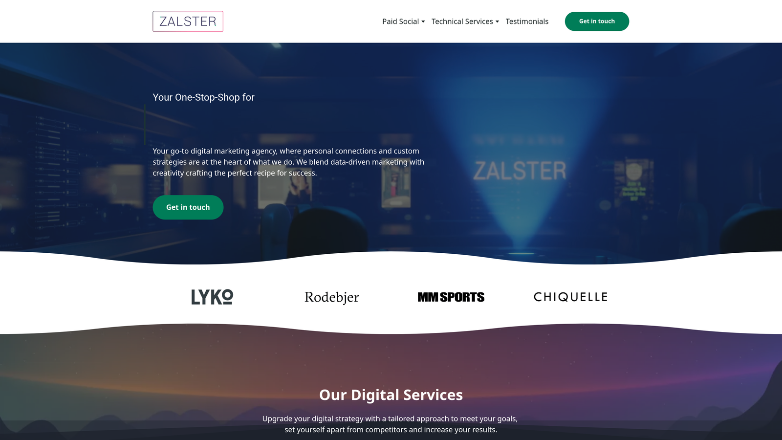 Screenshot of Zalster website