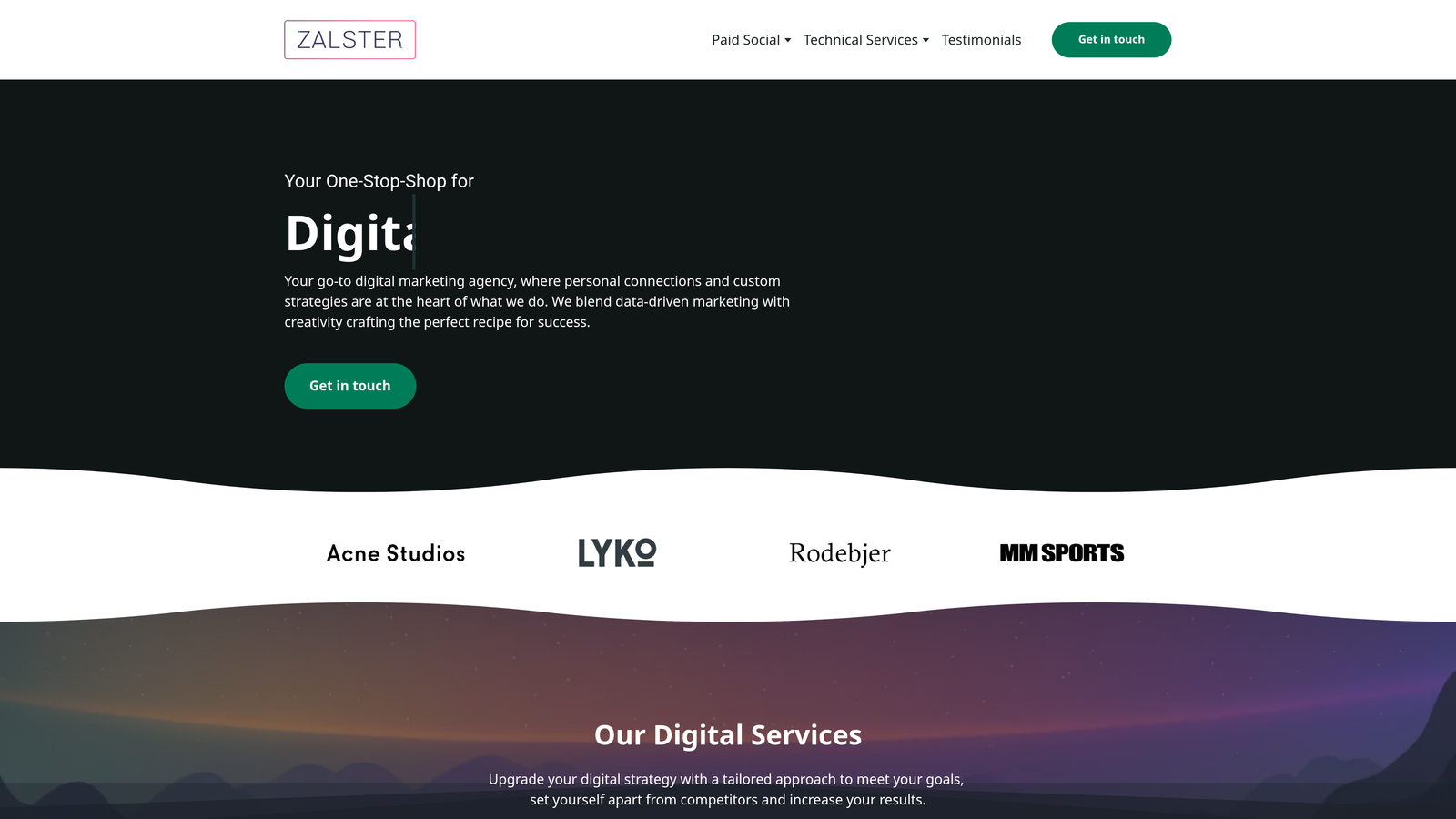 Screenshot of Zalster website