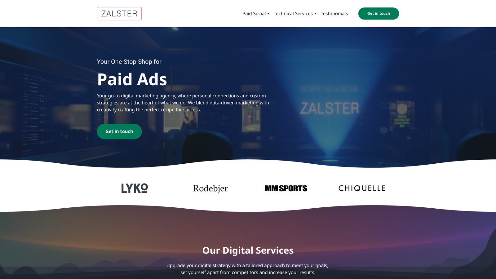 Screenshot of Zalster website