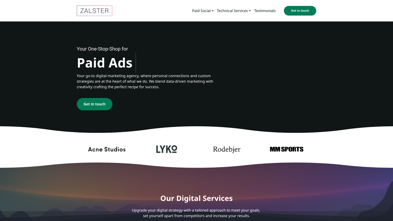 Screenshot of Zalster website