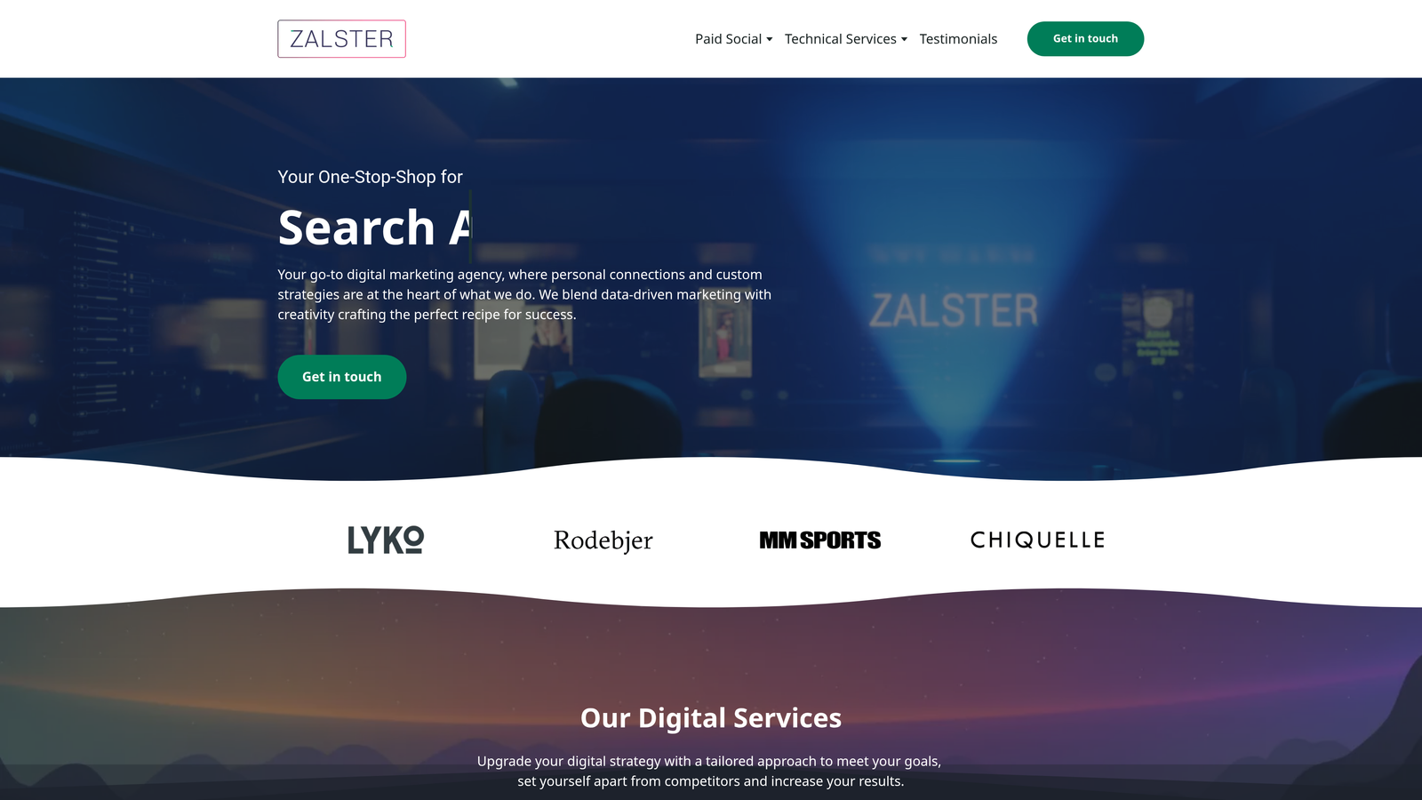 Screenshot of Zalster website
