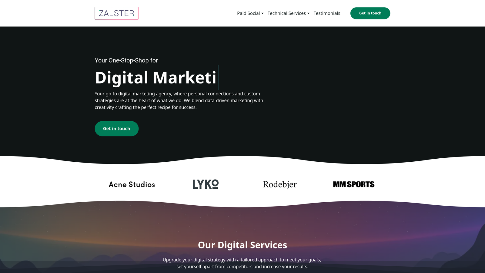 Screenshot of Zalster website