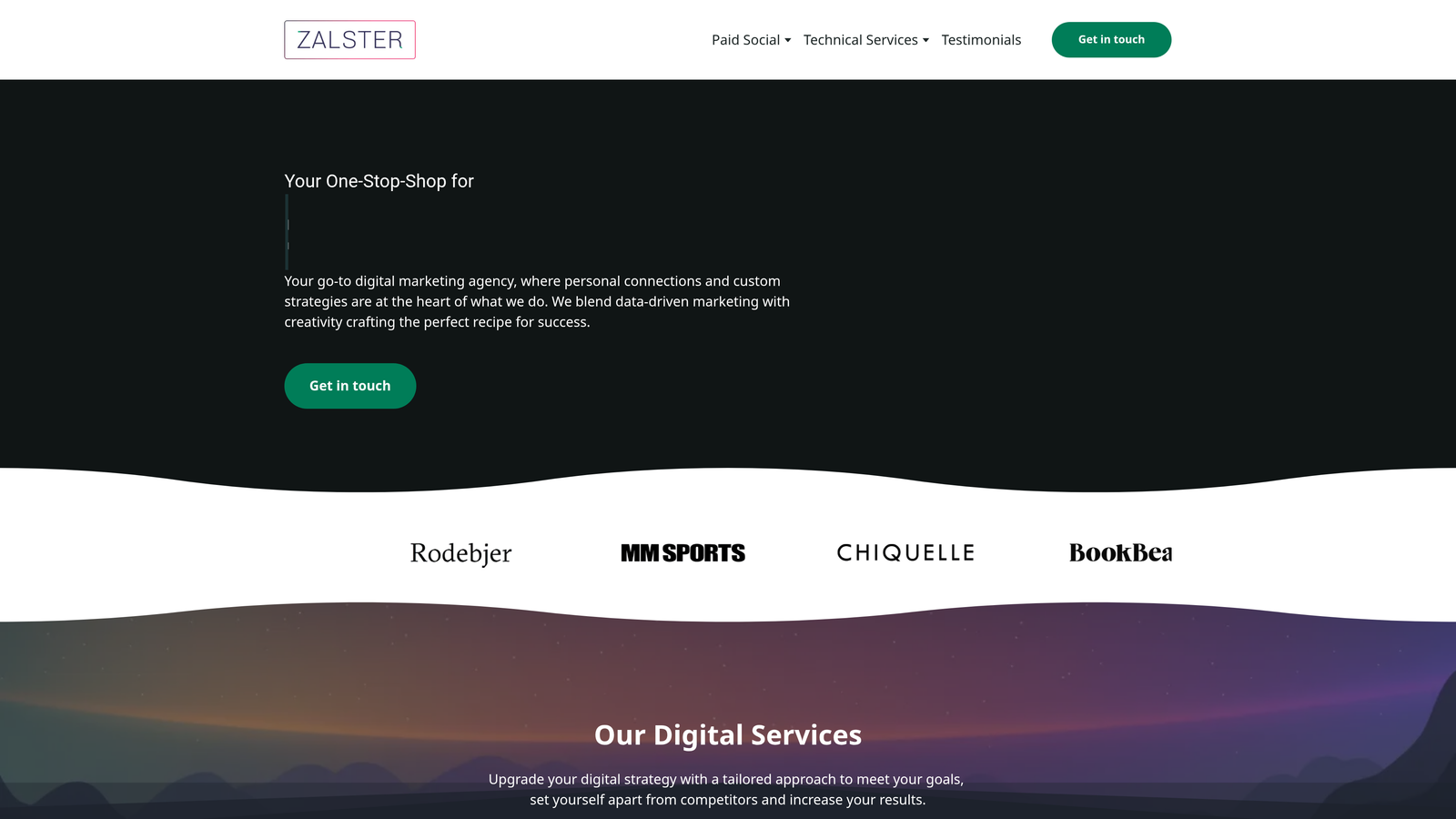 Screenshot of Zalster website