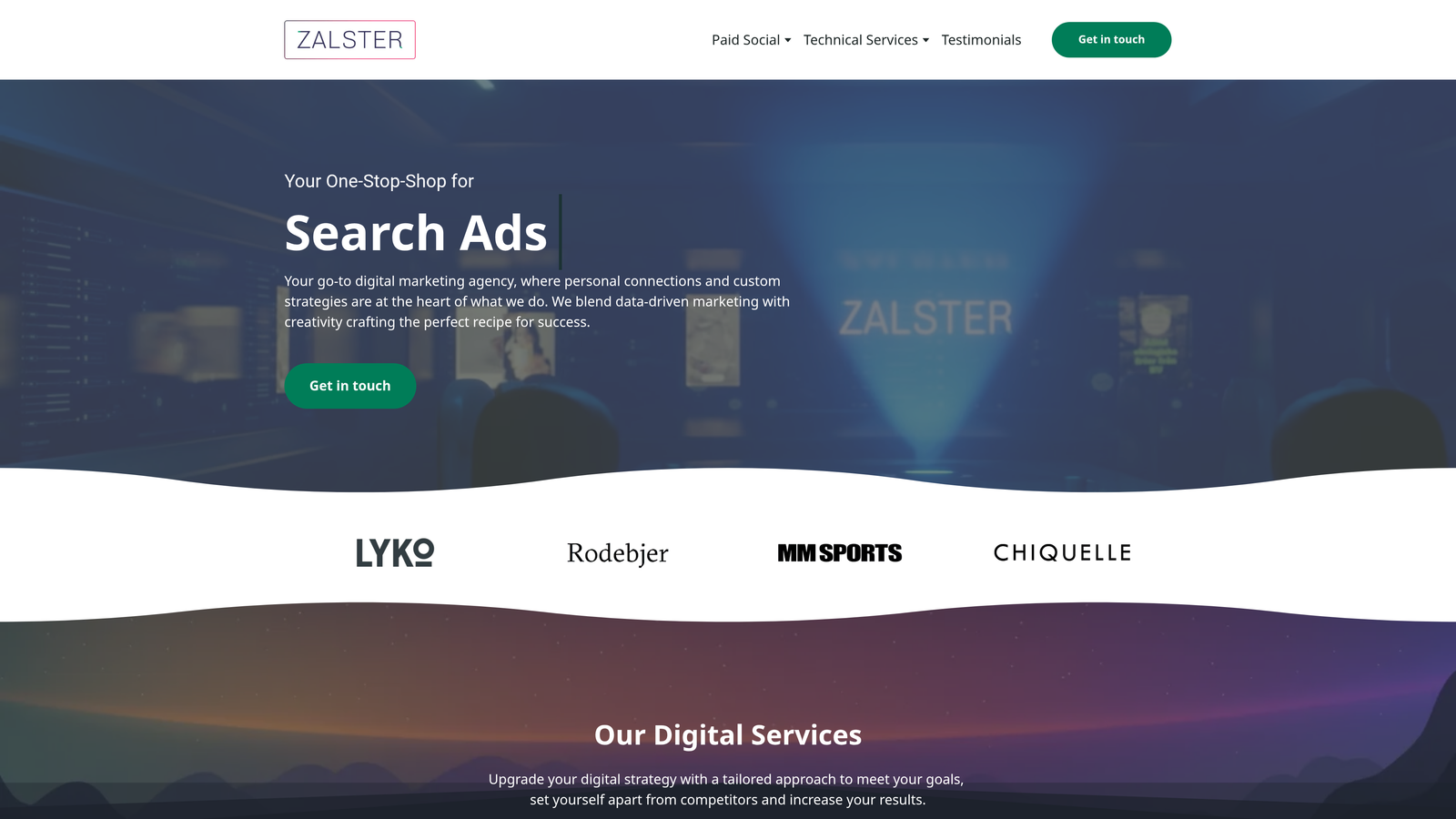Screenshot of Zalster website