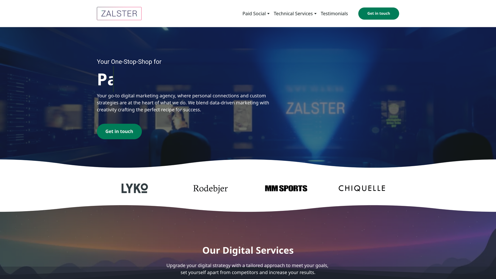 Screenshot of Zalster website