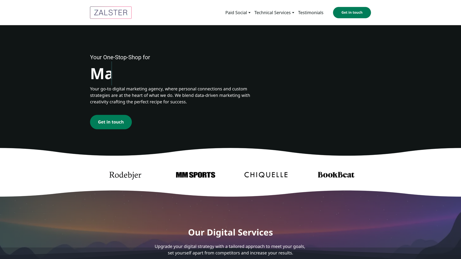 Screenshot of Zalster website