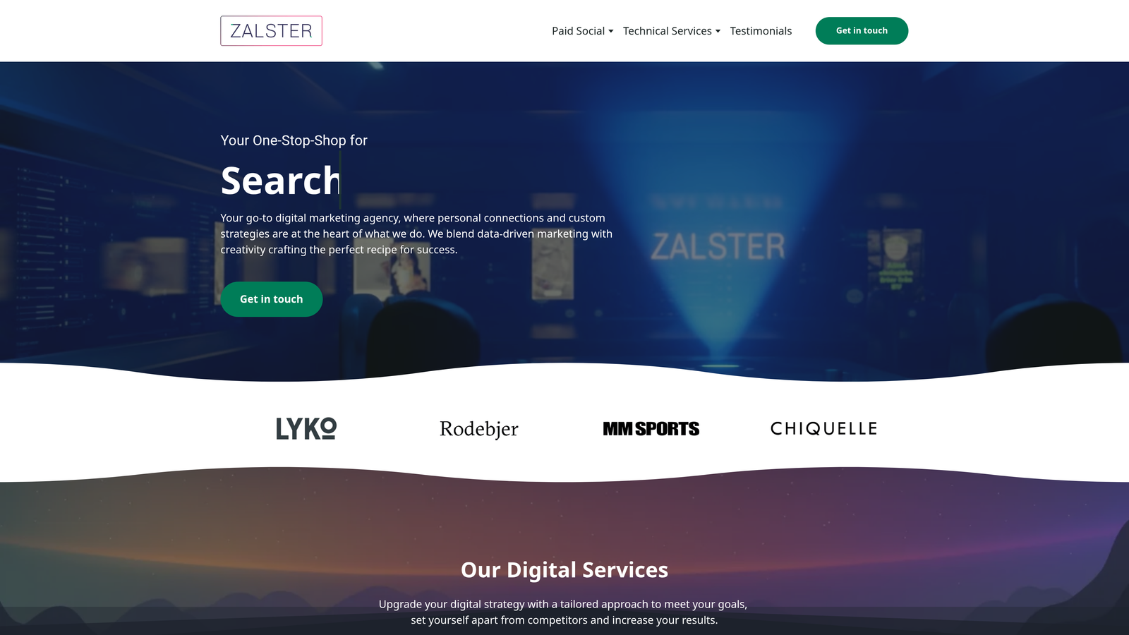 Screenshot of Zalster website