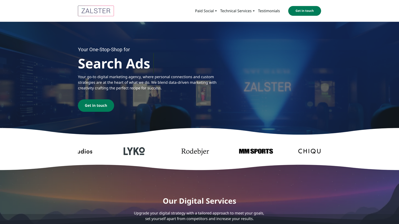 Screenshot of Zalster website