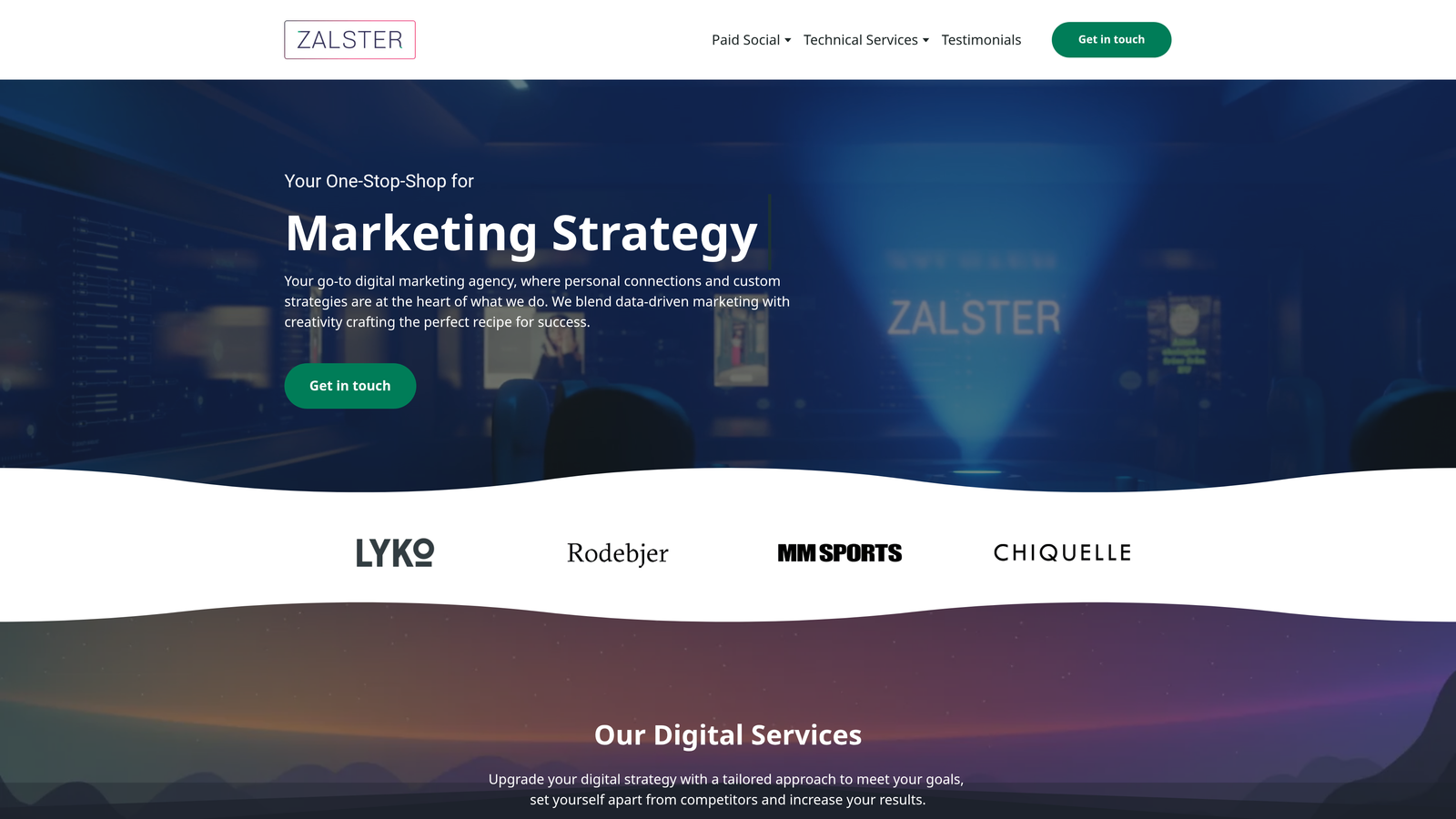 Screenshot of Zalster website