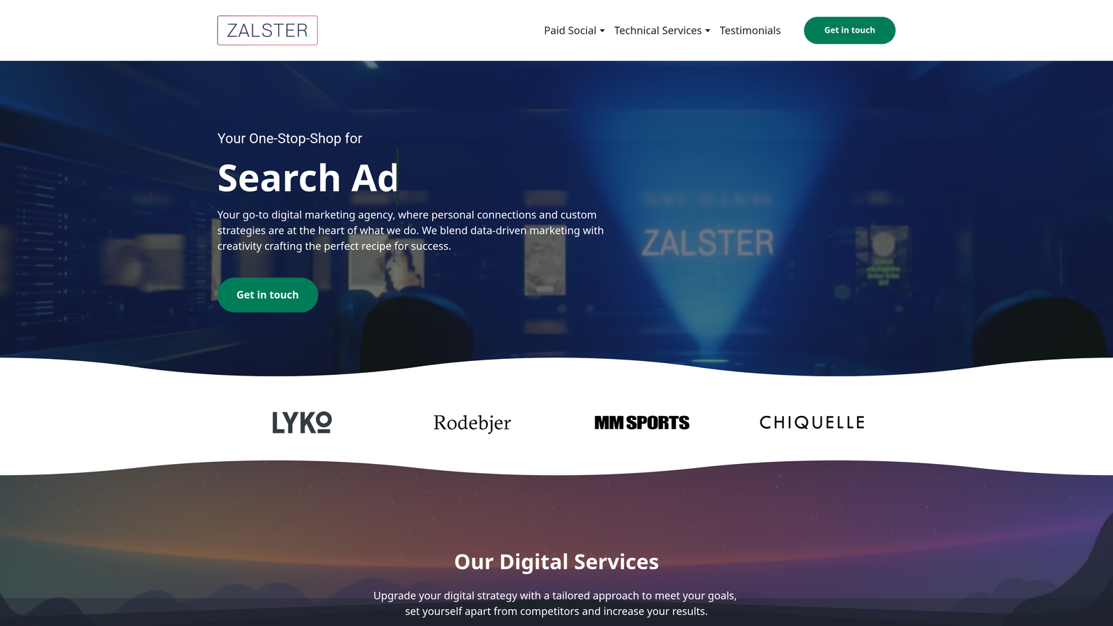 Screenshot of Zalster website