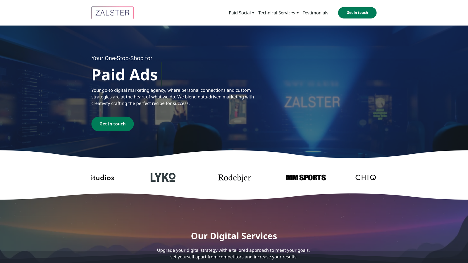 Screenshot of Zalster website