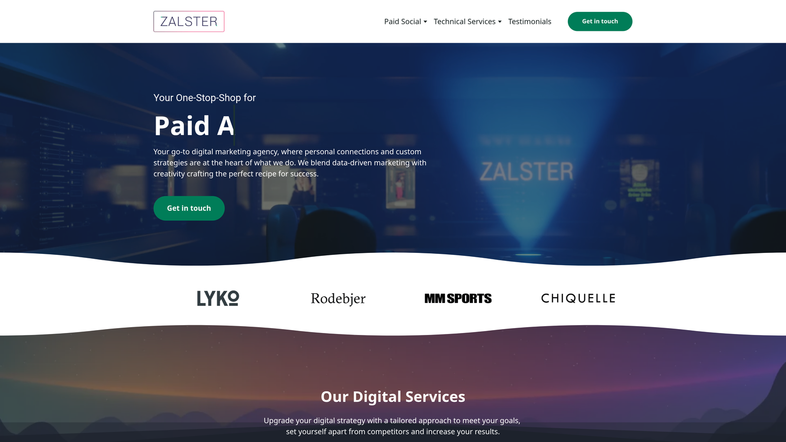 Screenshot of Zalster website