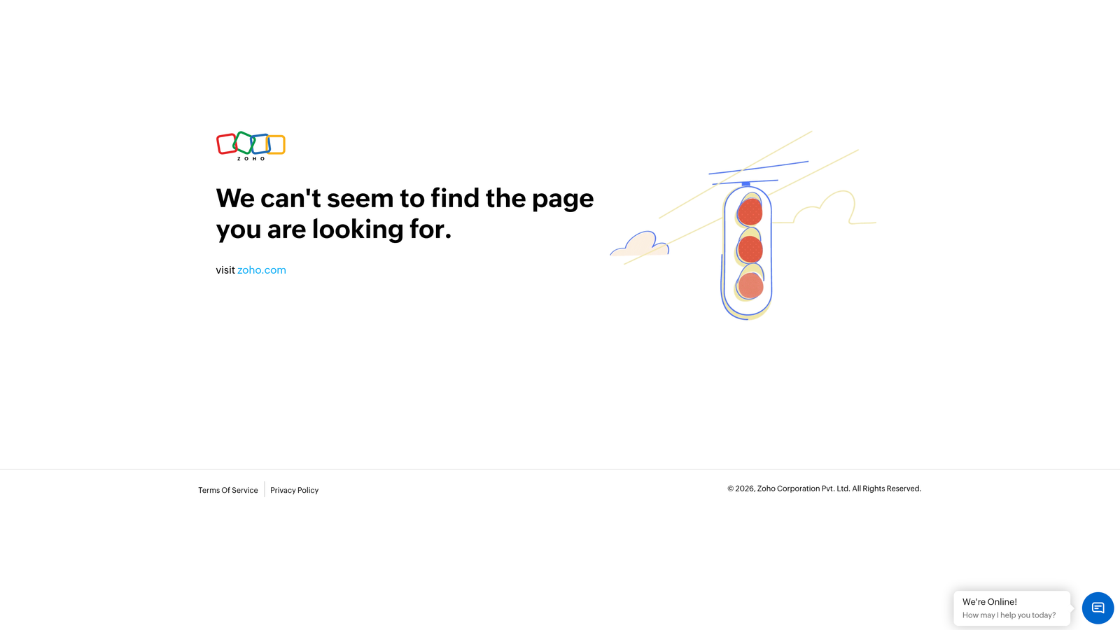 Screenshot of Zoho Desk Zia AI website