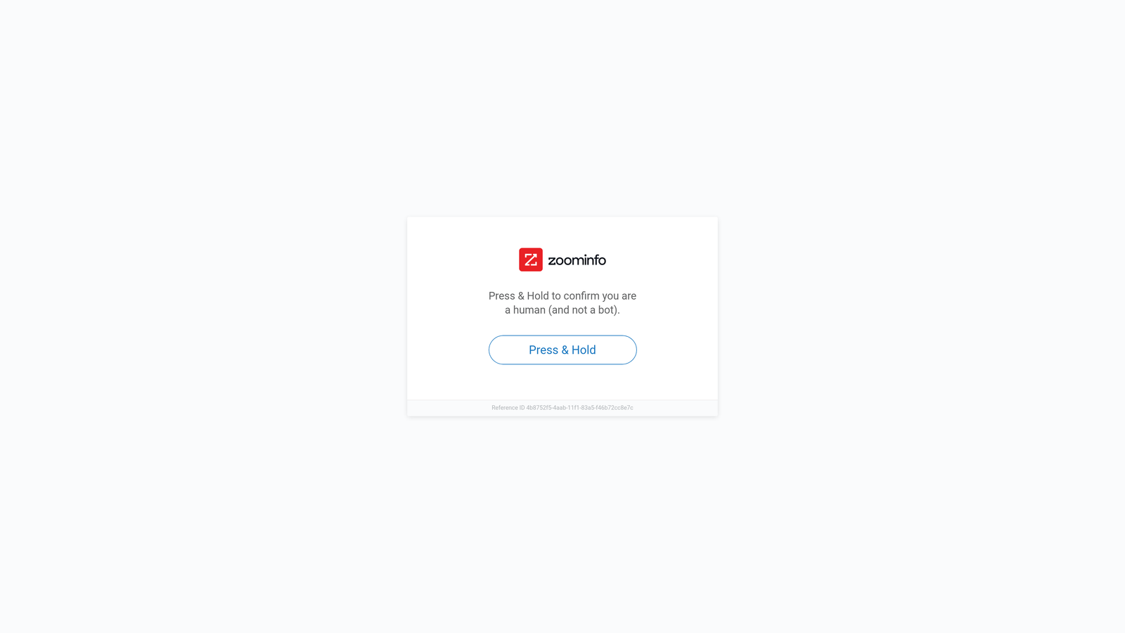 Screenshot of ZoomInfo website