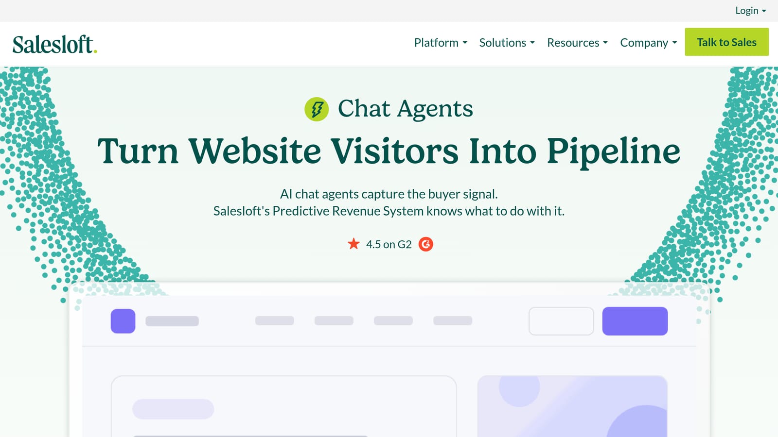 Screenshot of Drift website homepage